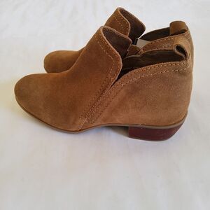 Diba Brown Suede Leather Ankle Boots Booties Size 8.5